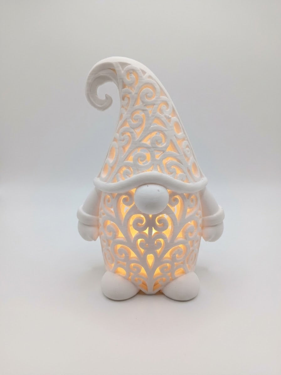 Cozy Curlicue 3D-Printed Gnome