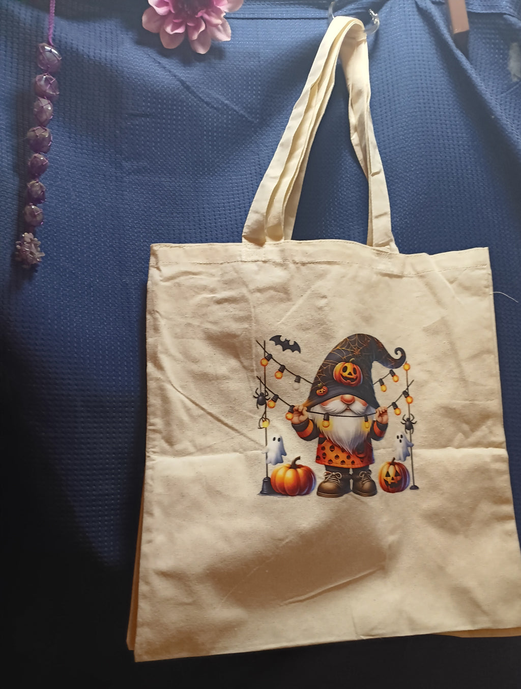 Large Tote - Gnome with Lights
